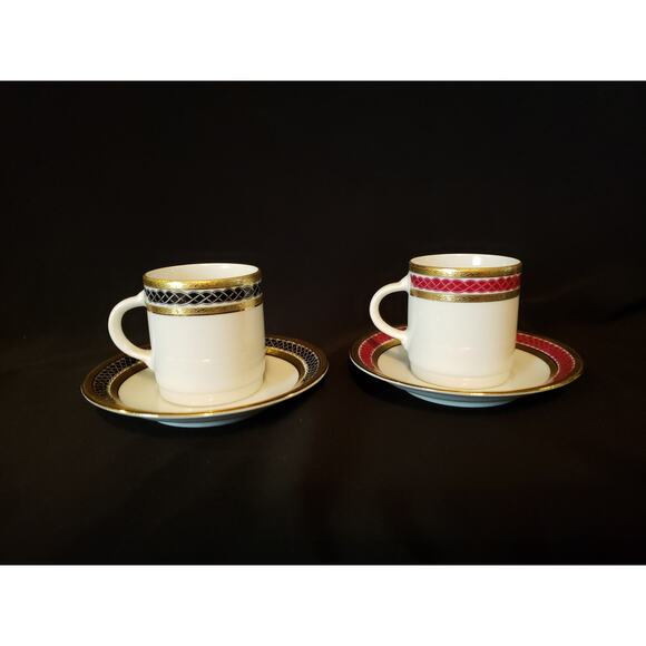 SALE 2 Tirschenreuth Bavaria DEMITASSE CUP AND SAUCER - Picture 1 of 15